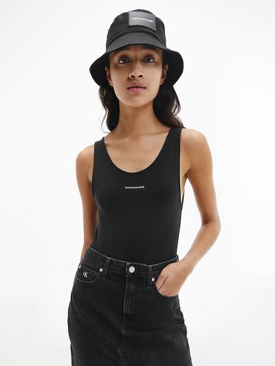 Calvin Klein Ruhák HU230423 | Calvin Klein Organic Cotton Női Bodysuit Fekete